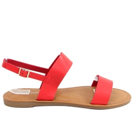 Červené dámské sandály FF-505 Red červený
