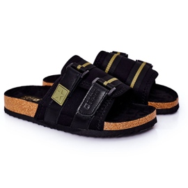Pánské profilované pantofle Big Star HH174058 Black černá Pánské profilované pantofle Big Star HH174058 Black černá