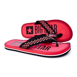 Pánské žabky Big Star HH174811 Red černý červený