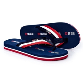 Pánské žabky Big Star HH174827 Navy blue námořnická modř