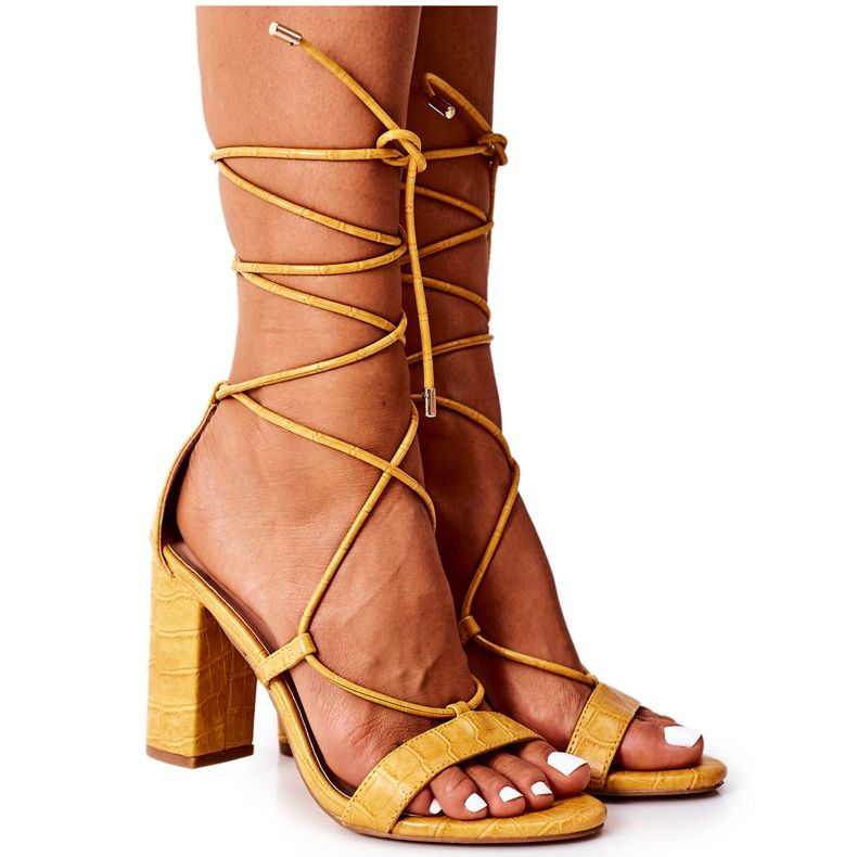 PS1 Svázané sandály na žlutém můstku žlutá PS1 Svázané sandály na žlutém můstku žlutá