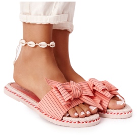 PS1 Gumové pantofle s růžovou mašlí Gabriell růžový