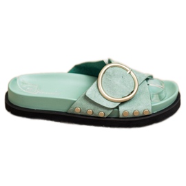 Renda Neformální pantofle zelený