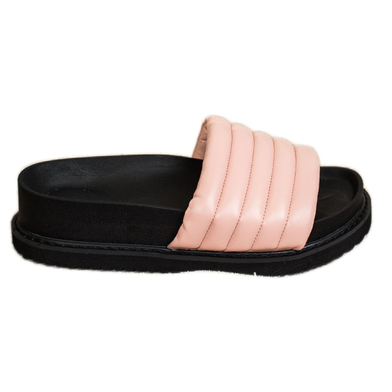 Seastar Lehké eko kožené přezůvky růžový