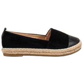 Bestelle Espadrilky s hadí tiskovou vložkou černý