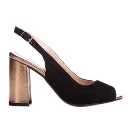 Marco Shoes Černé sandály 1096P Marco černý