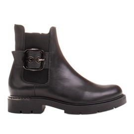 Marco Shoes Dámské boty Chelsea Marco se sponou a gumou černý