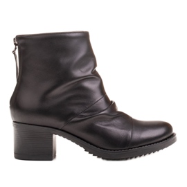 Marco Shoes Dámské kozačky 1258B Marco z vrásčité kůže černý