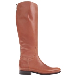 Marco Shoes Hladké, klasické 1323K hnědé kozačky na rovině hnědý