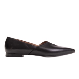 Marco Shoes Černé dámské balerínky Marco 1285P s vykrojením černá Marco Shoes Černé dámské balerínky Marco 1285P s vykrojením černá