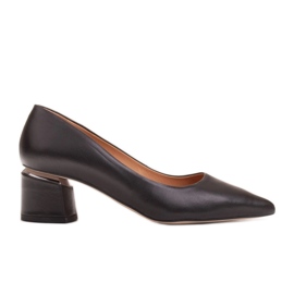 Marco Shoes Černé lodičky 1424P Marco zlato v patě černý