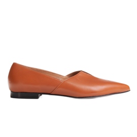 Marco Shoes Karamelové dámské balerínky Marco 1285P s vykrojením hnědý Marco Shoes Karamelové dámské balerínky Marco 1285P s vykrojením hnědý