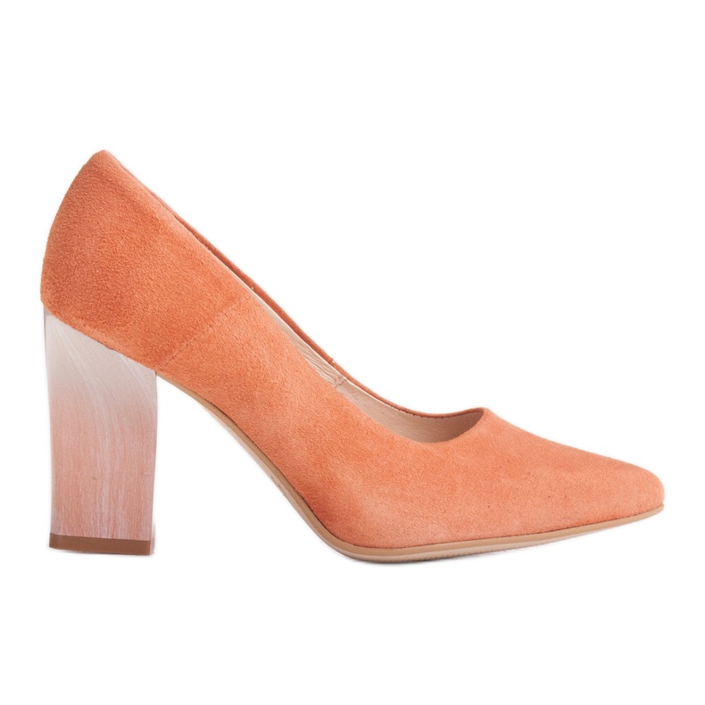 Marco Shoes Lodičky 320P z přírodního semiše - meruňky oranžový