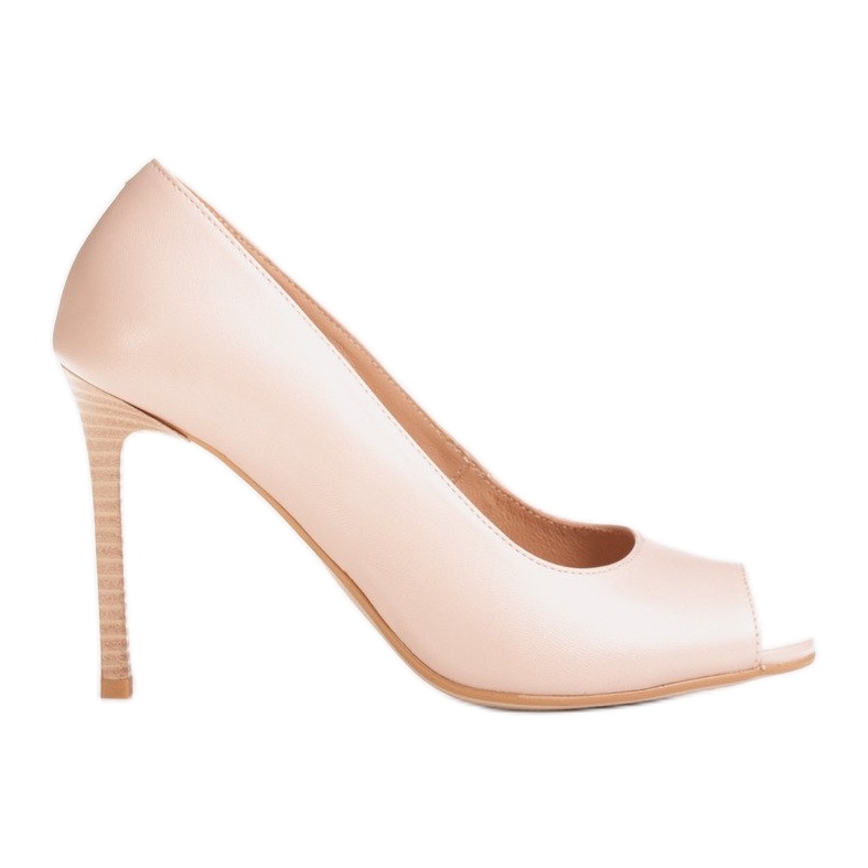 Marco Shoes 1581P béžové sandály na vysokém podpatku béžový