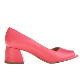 Marco Shoes Čerpadla s otevřenou stranou červený