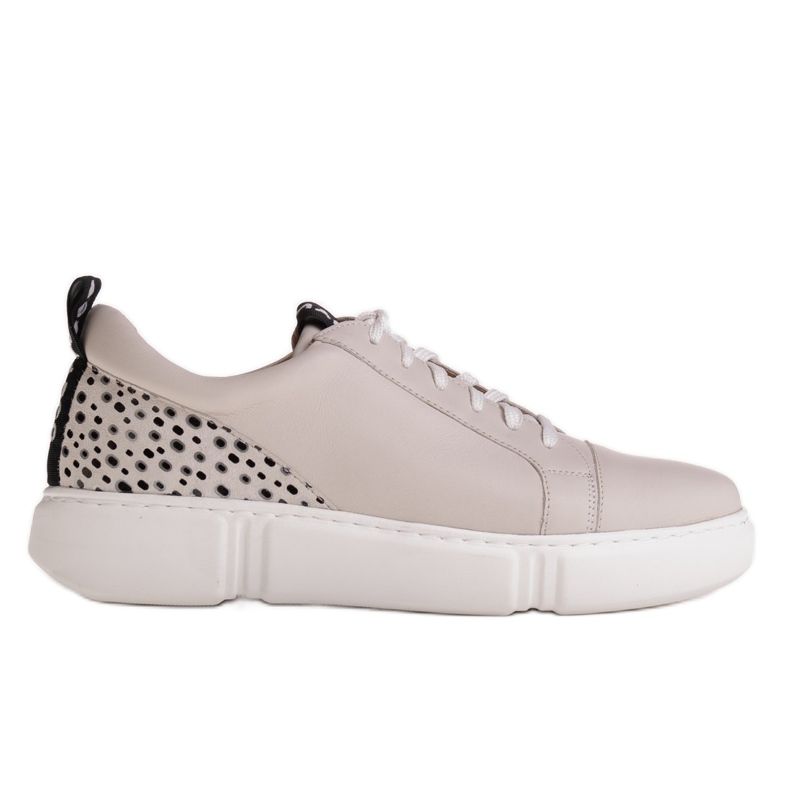 Marco Shoes Béžové tenisky s logem Marco na patě béžový Marco Shoes Béžové tenisky s logem Marco na patě béžový