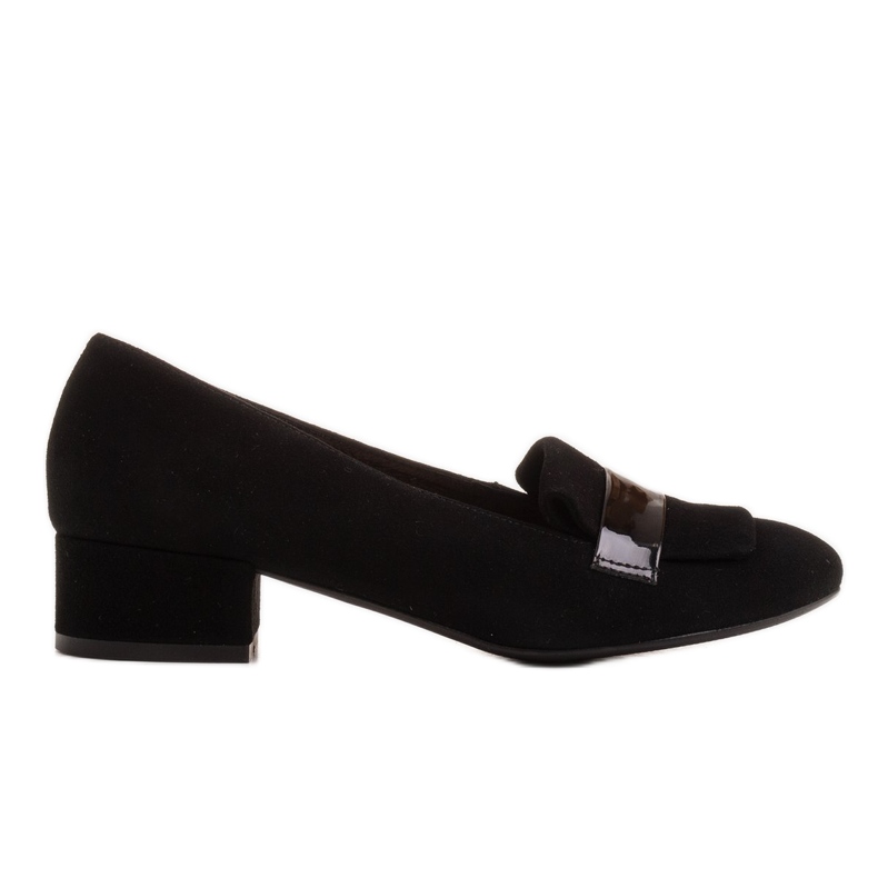 Radoskór Klasické černé dámské boty pro širší nohu černá