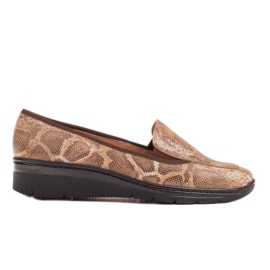 Radoskór Pohodlné hnědé dámské mokasíny pro širší nohu hnědý Radoskór Pohodlné hnědé dámské mokasíny pro širší nohu hnědý