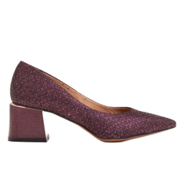 Marco Shoes Elegantní lodičky z kamzíkové kůže fialová