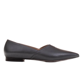 Marco Shoes Grafitové dámské balerínky Marco 1285P s vykrojením šedá Marco Shoes Grafitové dámské balerínky Marco 1285P s vykrojením šedá