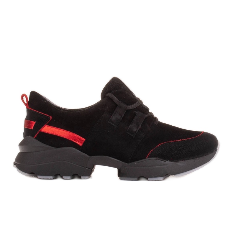 Marco Shoes Sportovní tenisky z kvalitního přírodního semiše černá