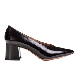 Marco Shoes Elegantní černé dámské lodičky z laku černý