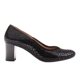 Hladké a pohodlné černé lodičky Marco Shoes černý