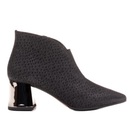 Marco Shoes Štíhlé boty s gumou v horní části a kovovou patou černý