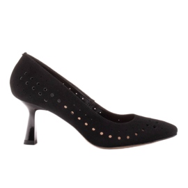 Marco Shoes Elegantní lodičky z jemné přírodní kůže černý