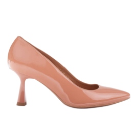 Marco Shoes Elegantní lodičky z meruňkového laku pomerančový