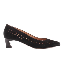 Marco Shoes Dámské lodičky se zajímavou perforací černý
