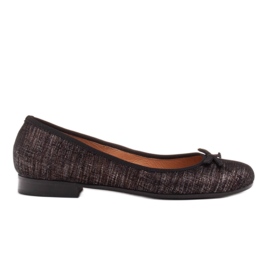 Marco Shoes Dámské balerínky Marco vyrobené z vysoce kvalitního přírodního semiše černý