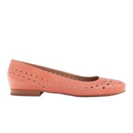Marco Shoes Dámské balerínky s perforací na svršku červený