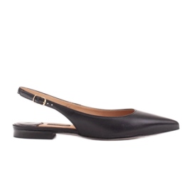 Marco Shoes Sandály z přírodní kůže v černé barvě černý