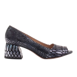 Marco Shoes Pohodlná dámská obuv s otevřenou přední částí námořnická modř
