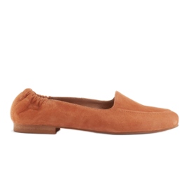 Marco Shoes Dámské balerínky s gumičkou ve svršku pomerančový