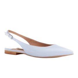 Marco Shoes Modré sandály z přírodní kůže modrý Marco Shoes Modré sandály z přírodní kůže modrý