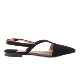 Marco Shoes Sandály z přírodní kůže v černé barvě černý