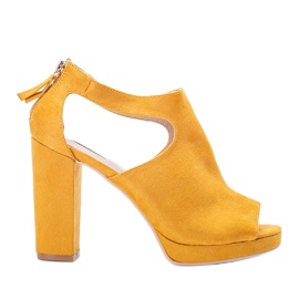 Hořčičkové sandály s atlantickou stopkou žlutá