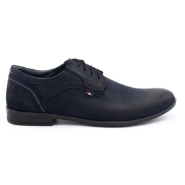 Pánské kožené boty Olivier 305GT navy blue modrý Pánské kožené boty Olivier 305GT navy blue modrý