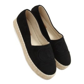 Černé espadrilky T379P Černé černý