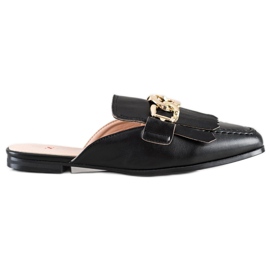 Seastar Stylové pantofle s ozdobou černý