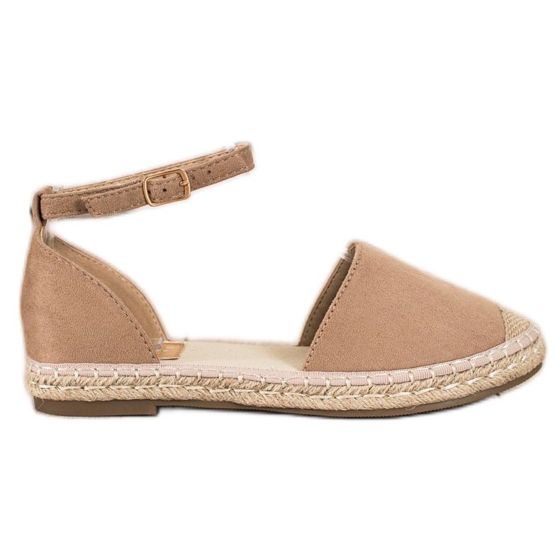 Kayla Béžové espadrilky se sponou béžový