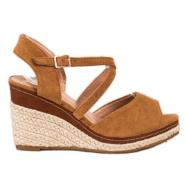 Sixth Sense Hnědé Sandály Na Klínu hnědý