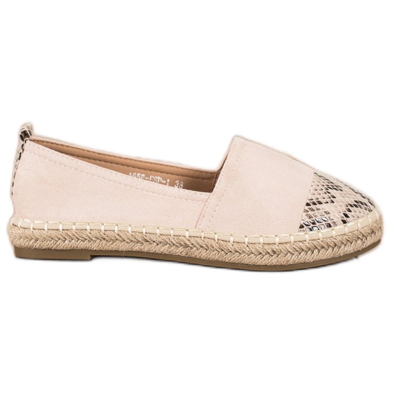 Bestelle Espadrilky s hadí tiskovou vložkou béžový Bestelle Espadrilky s hadí tiskovou vložkou béžový