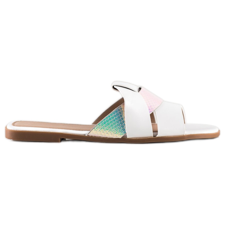 SHELOVET Pantofle s vložkou Holo bílý SHELOVET Pantofle s vložkou Holo bílý