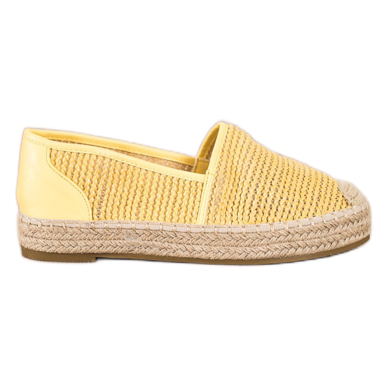 Coura Pletené espadrilky žlutá Coura Pletené espadrilky žlutá