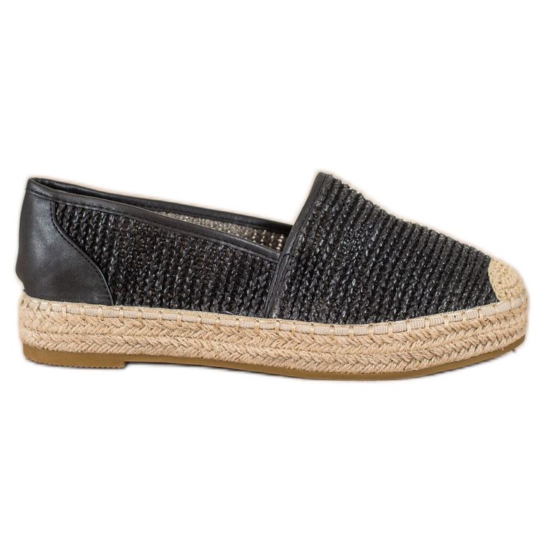 Coura Pletené espadrilky černá