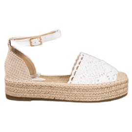 Sixth Sense Espadrilky s krajkovou vložkou bílý