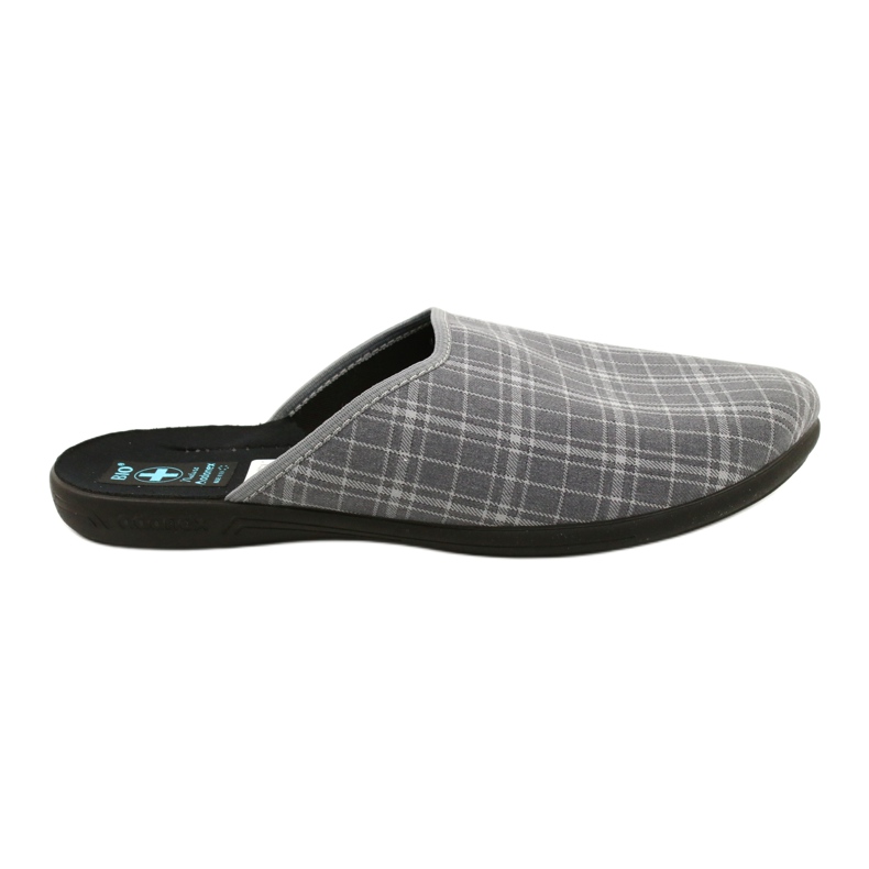 Pánské pantofle Adanex 25950 šedé kostkované šedá